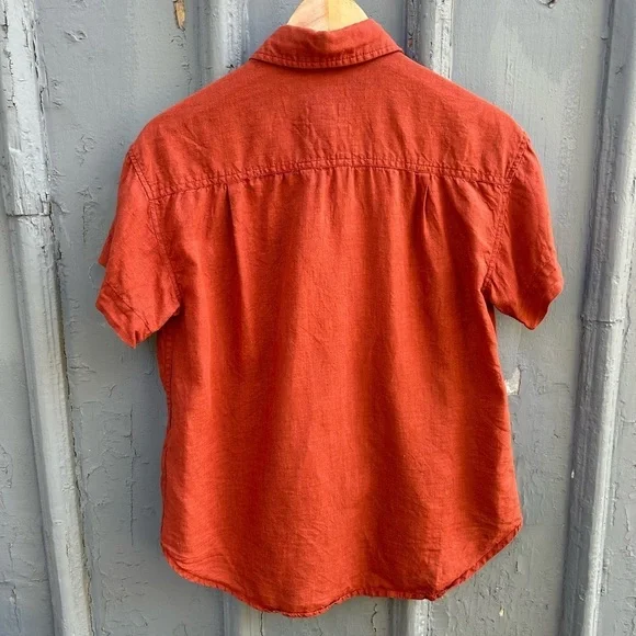 Power of my People Rust Wayward Fit Ss button up shirt, size xxs - Picture 5 of 13
